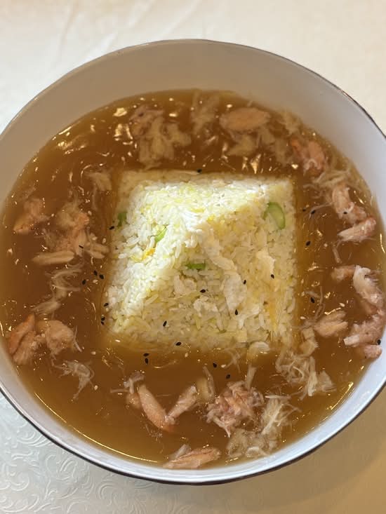 H1. Crab Meat & Vegetarian Shark Fin (蟹肉素翅瑤柱拌飯)